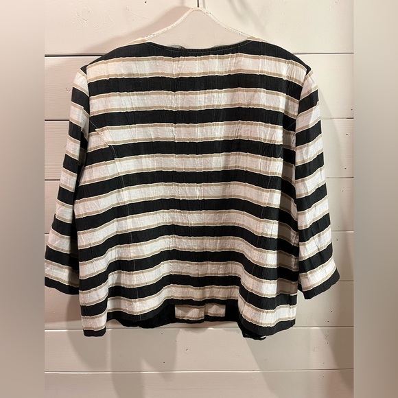 🖤LOUBEN for Laura Plus – Striped Button-Up Jacket (20W) - Picture 13 of 15